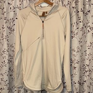 Women’s Yoga Light Cream Half-Zip Hoodie